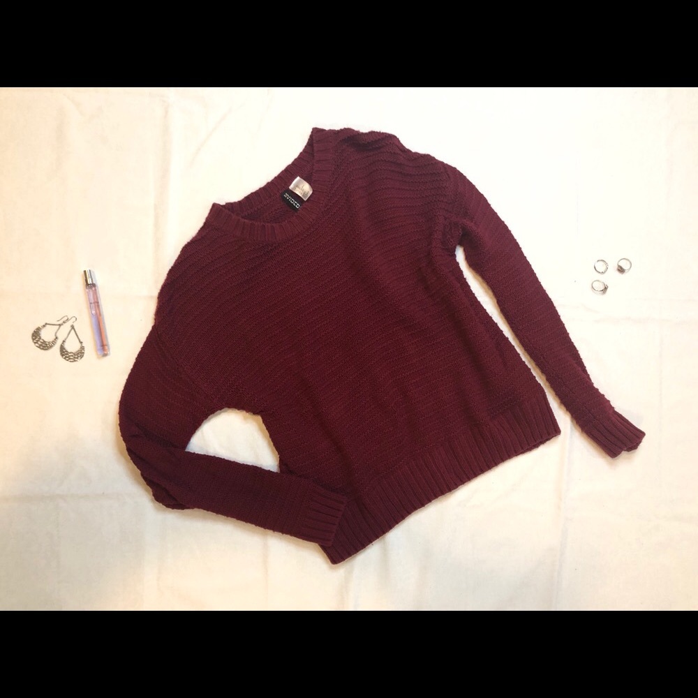 Maroon Knit Sweater